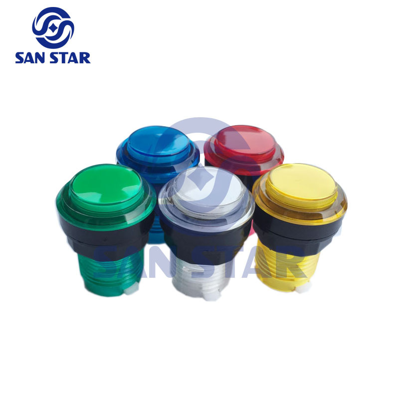 Round 33mm Transparent Illuminated Arcade Button