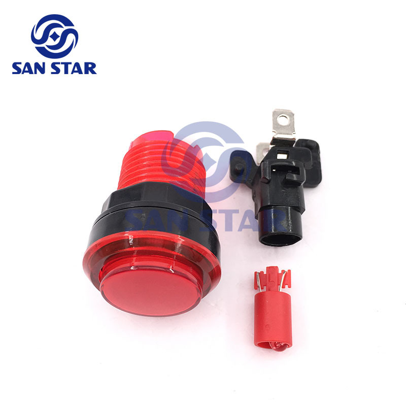 Round 33mm Transparent Illuminated Arcade Button