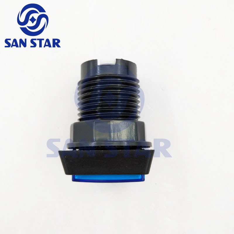 Bolique Edge Square 32mm Transparent Illuminated Arcade Button