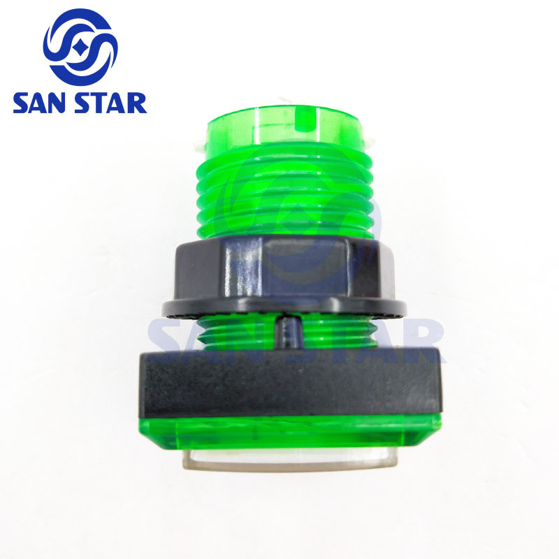 Square 32mm Transparent Illuminated Arcade Button