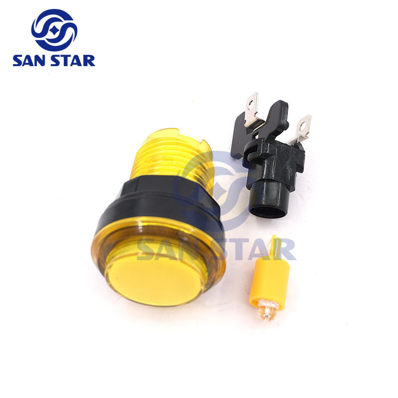 Round 33mm Transparent Illuminated Arcade Button