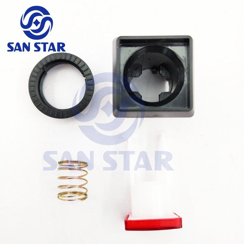 Bolique Edge Square 32mm Transparent Illuminated Arcade Button