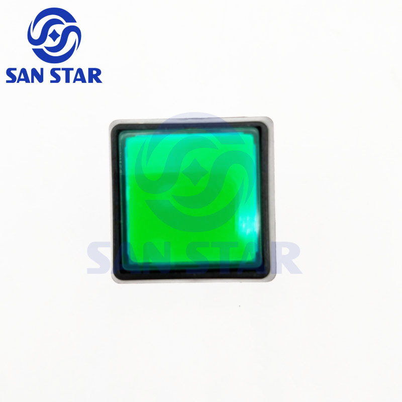 Bolique Edge Square 32mm Transparent Illuminated Arcade Button
