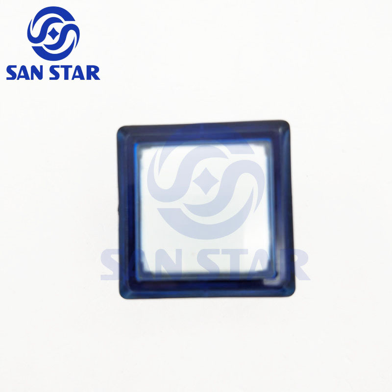 Square 32mm Transparent Illuminated Arcade Button