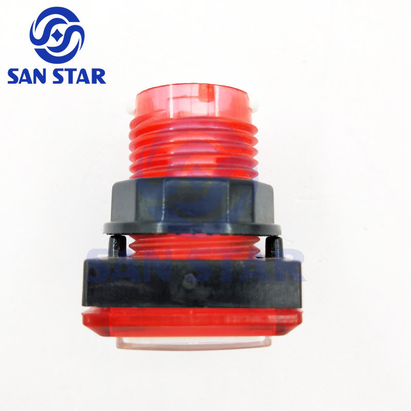 Square 32mm Transparent Illuminated Arcade Button