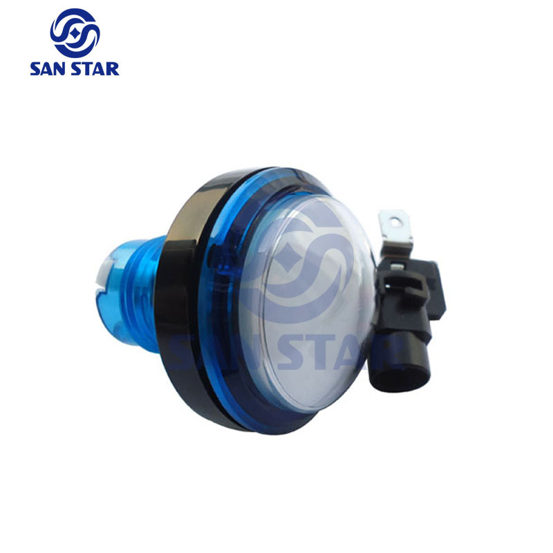Round 37mm DomeTransparent Illuminated Arcade Button