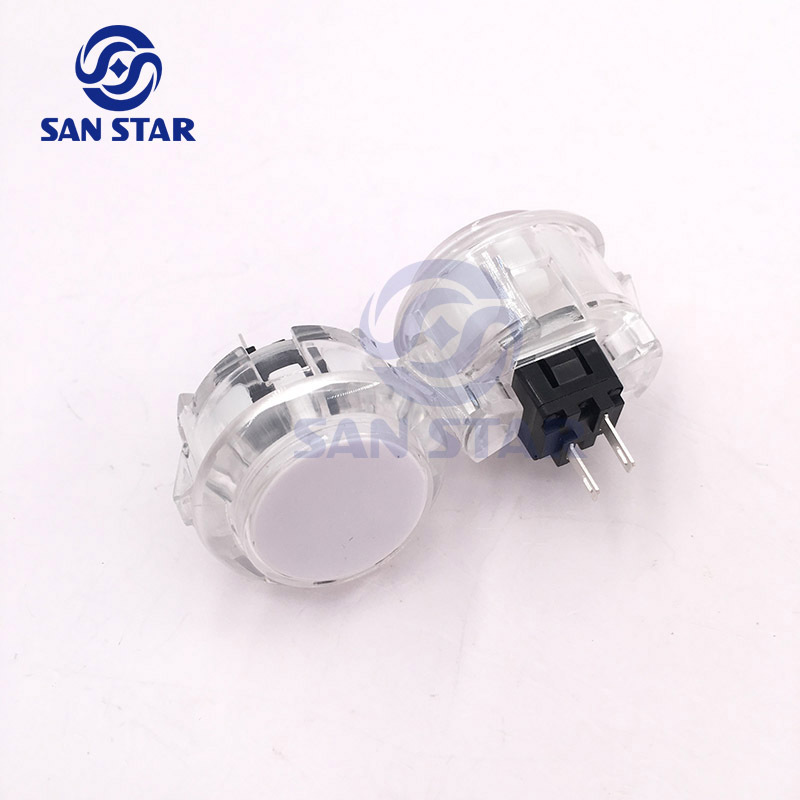 Round 33mm Transparent Arcade Button Similar With Sanwa OBSC 30