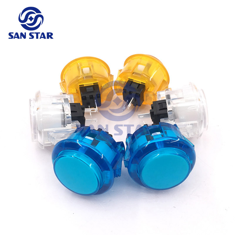 Round 33mm Transparent Arcade Button Similar With Sanwa OBSC 30
