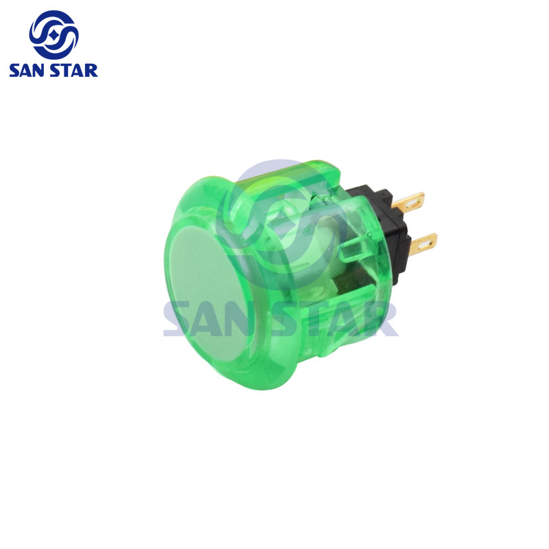 Round 33mm Transparent Arcade Button Similar With Sanwa OBSC 30