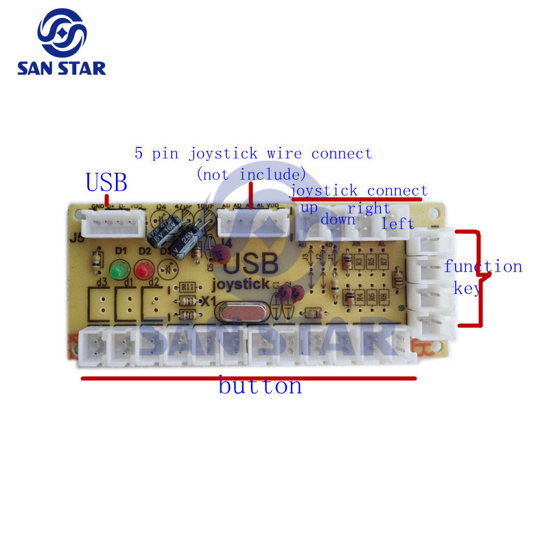 Zero Delay USB To Joystick Arcade Controller