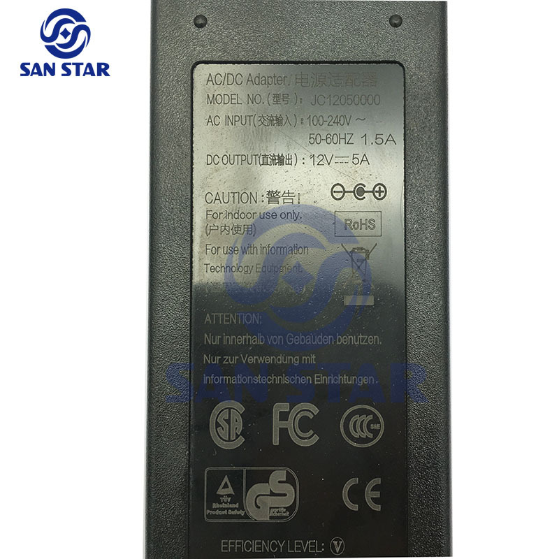 12V 5A Switching Power Supply DC Regulated Power Adaptor
