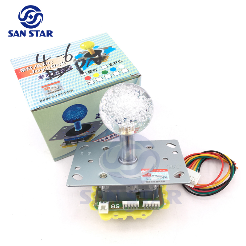 Good Quality LED Arcade Joystick with 43mm Bubble ball top Illuminated arcade Joystick