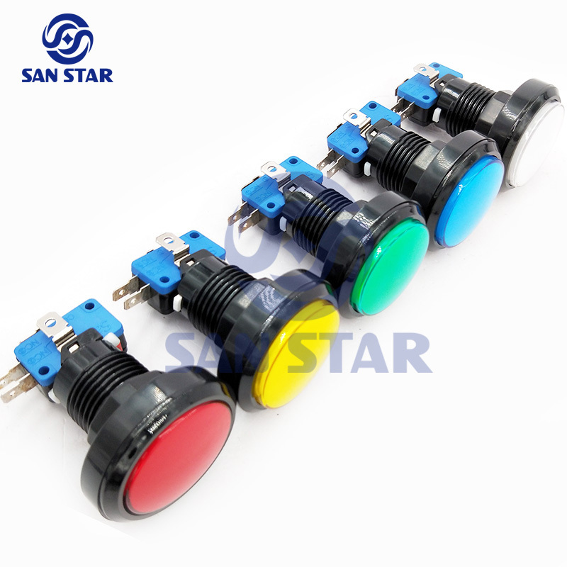 Round 37mm Illuminated Arcade Button