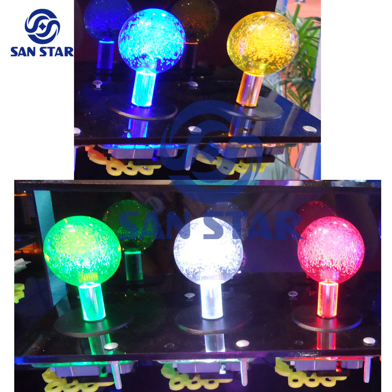 Taiwan Brand 35mm Crystal Bubble Ball Top LED Arcade Joystick Illuminated arcade Joystick