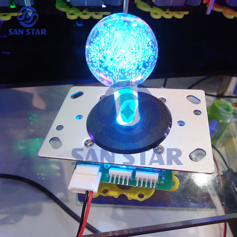 Taiwan Brand 35mm Crystal Bubble Ball Top LED Arcade Joystick Illuminated arcade Joystick