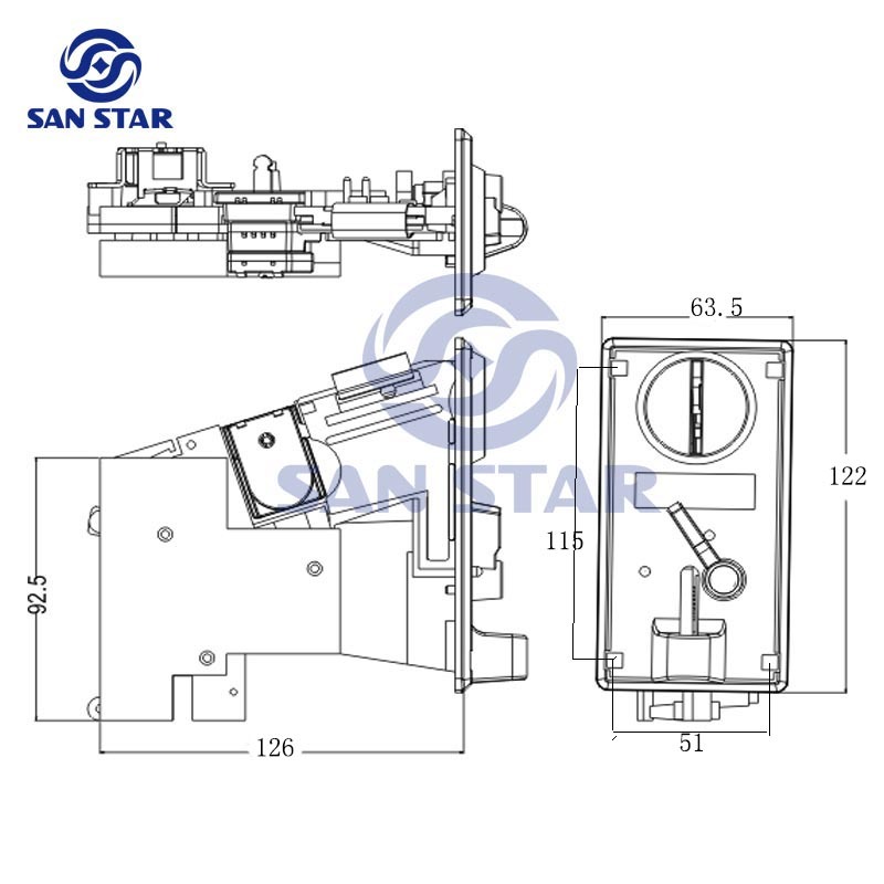 Electronic Comparable coin acceptor Coin Selector alloy front panel