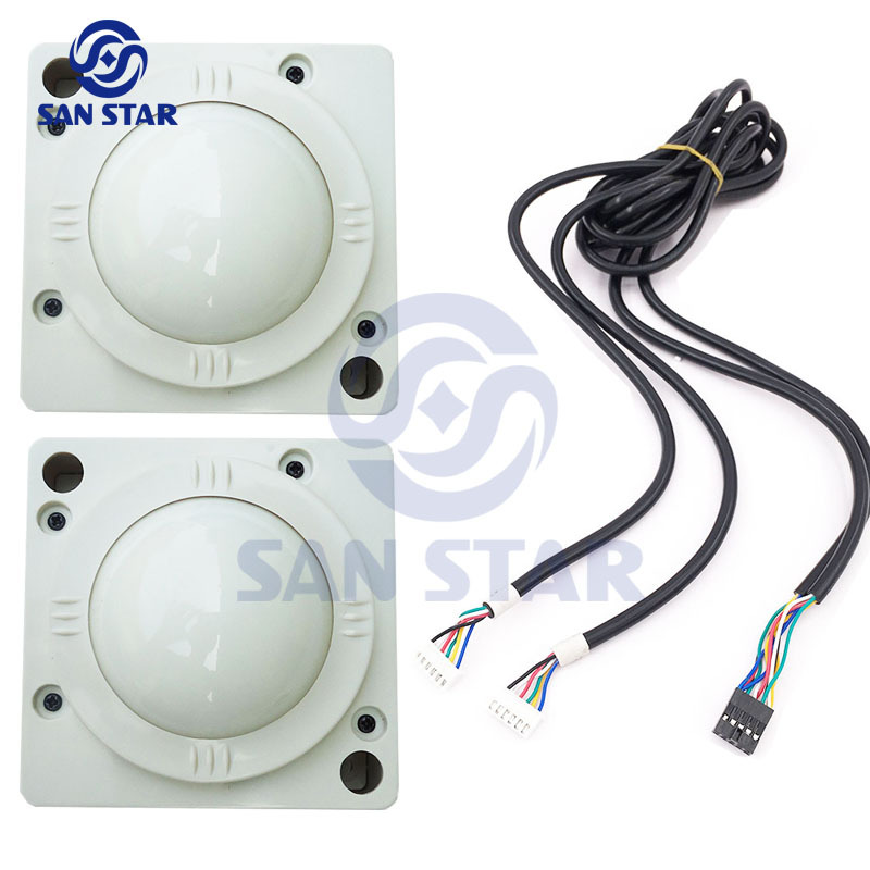 2" Diameter White ball Arcade Trackball