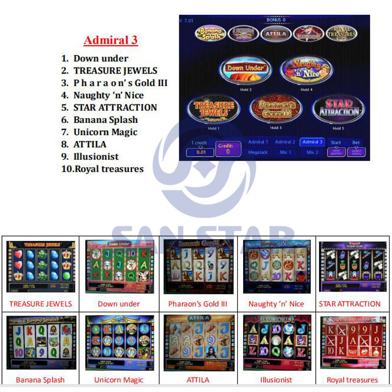 Casino Multi Game 60 In 1 For Gambling Machine  Casino Game Pcb