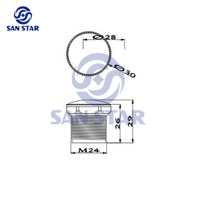 Screw Type Button Cap