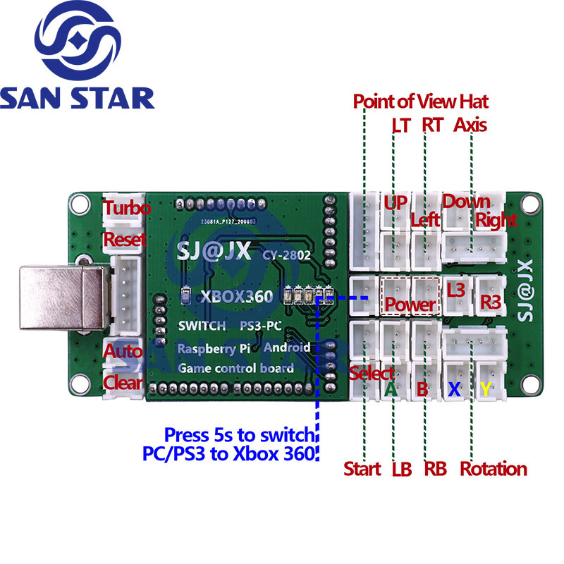 New USB Encoder Board Zero delay Arcade joystick controller for PC PS3 Switch Raspberry Pi android game control board