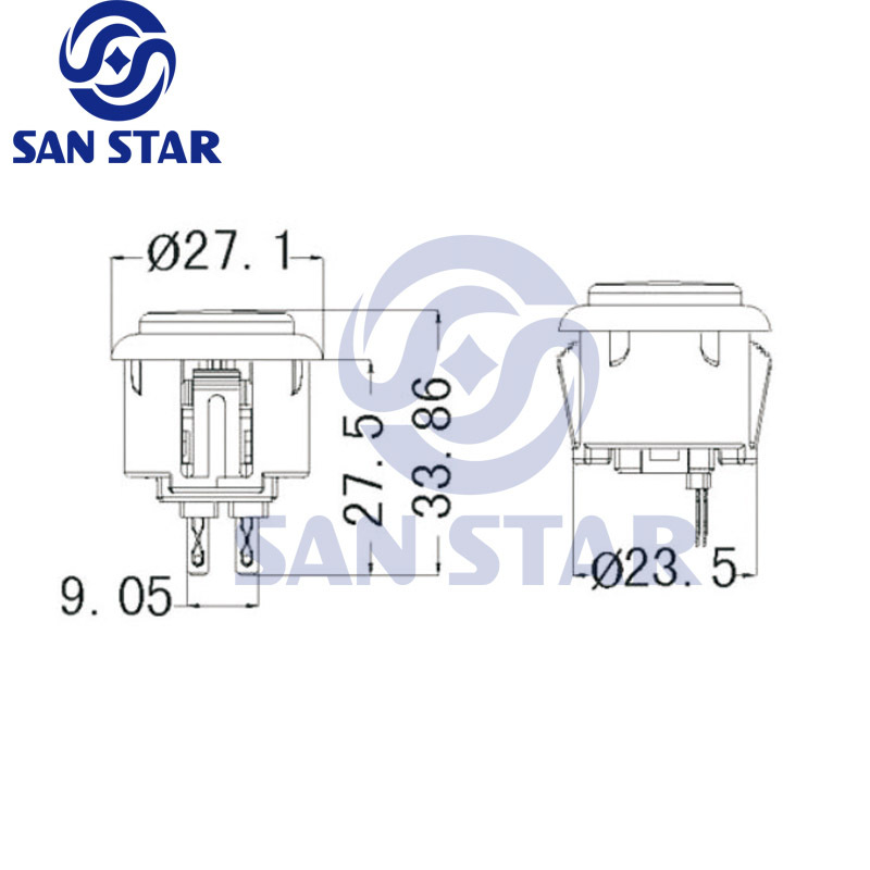 Button similar with Sanwa OBSF 24