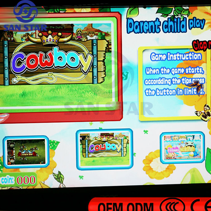 One touch 61 in 1 West Cowboy Game PCB Chinese VGA Output Casino Game Board For Kids Game Machine