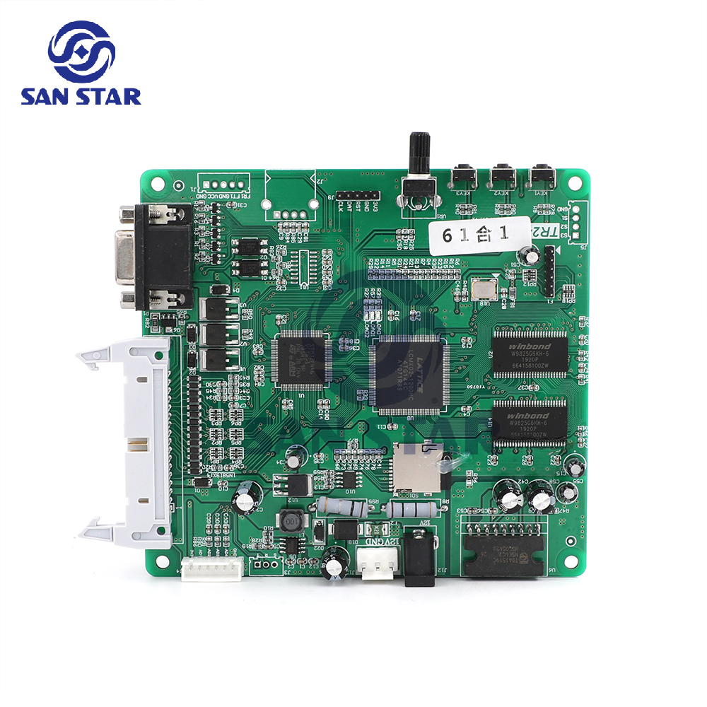 One touch 61 in 1 West Cowboy Game PCB Chinese VGA Output Casino Game Board For Kids Game Machine