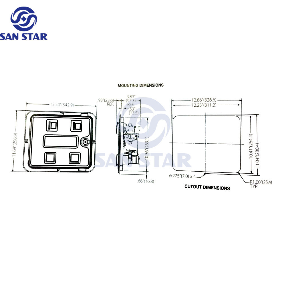 American Style Twin Coin Acceptor Metal Coin Door For Arcade Game Machine