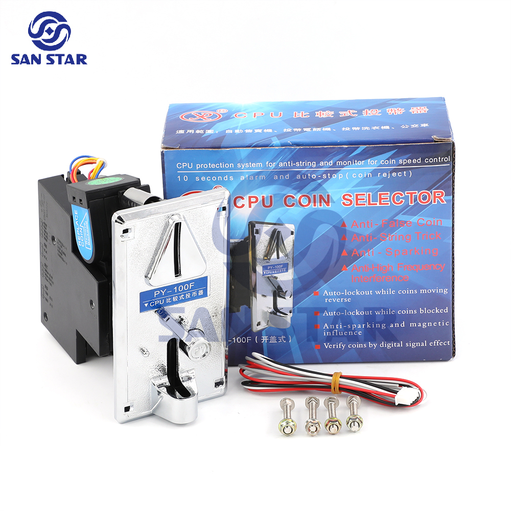 PY-100F Coin selector with CPU program control coin acceptor vending coin selector used in charging basketball game