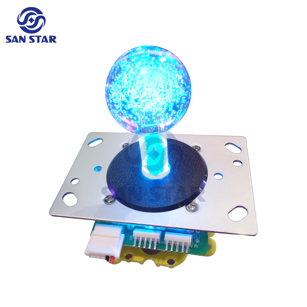 Taiwan Brand 35mm Crystal Bubble Ball Top LED Arcade Joystick Illuminated arcade Joystick
