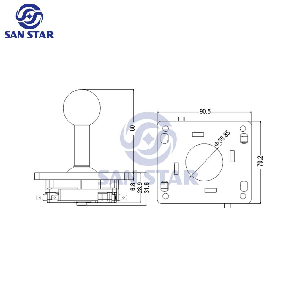 Plastic Arcade Joystick