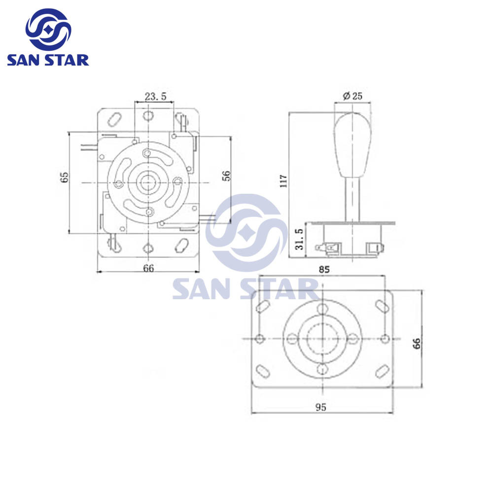 European Metal Bat Top Arcade Joystick