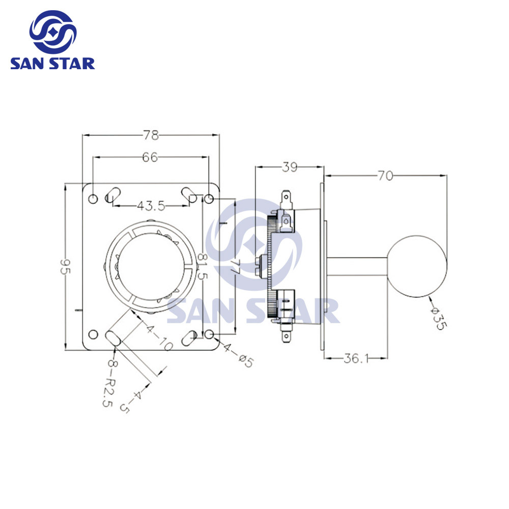 Good Quality European Metal Arcade Joystick
