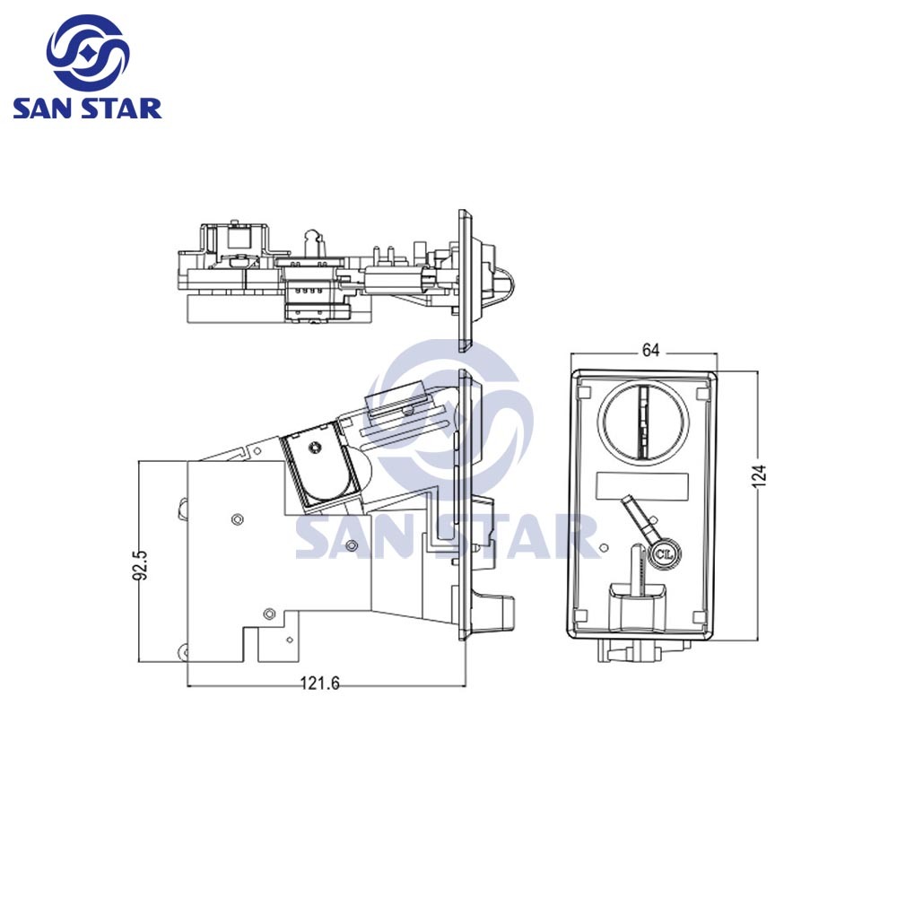 Electronic Comparable coin acceptor Coin Selector alloy front panel