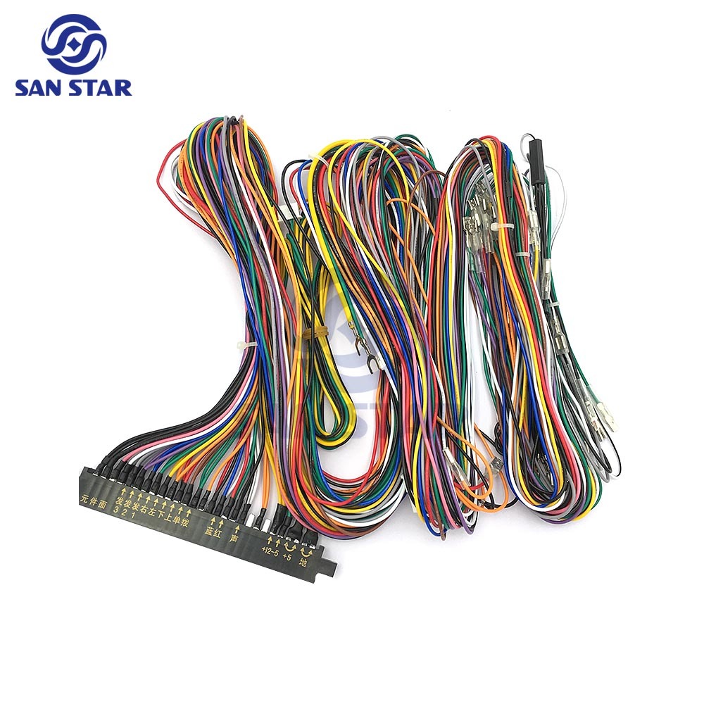 6 Buttons each Player Full Machine Jamma Harness with -5V