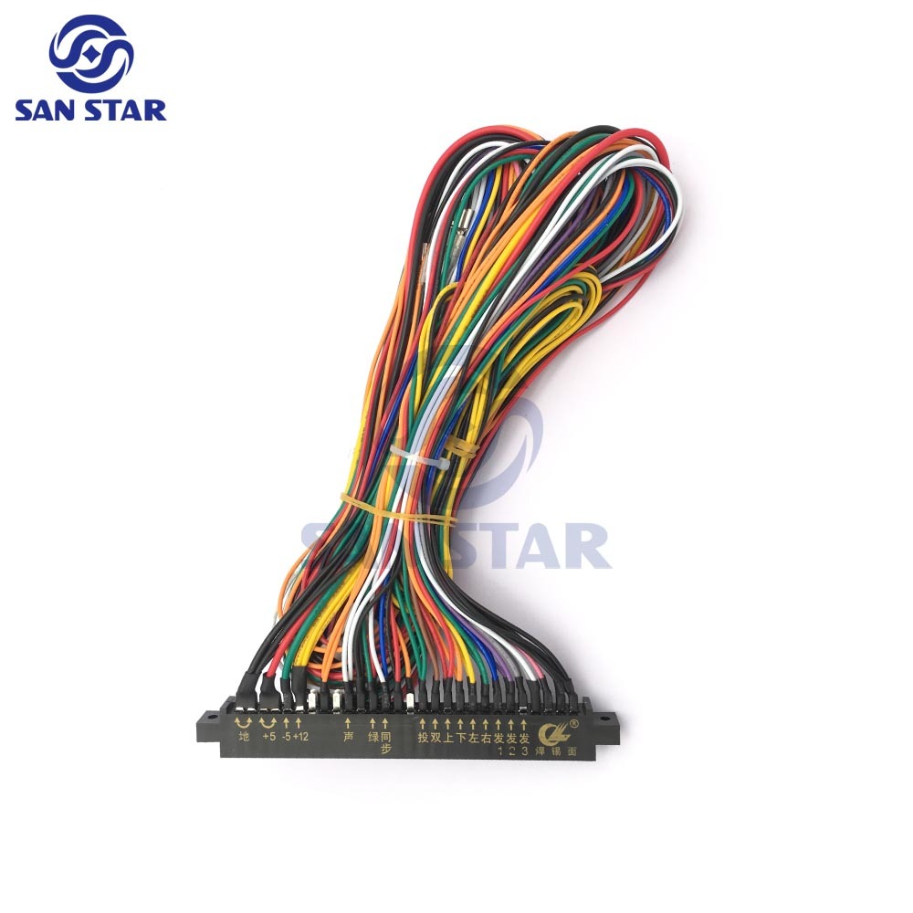 6 Buttons each Player Full Machine Jamma Harness with -5V