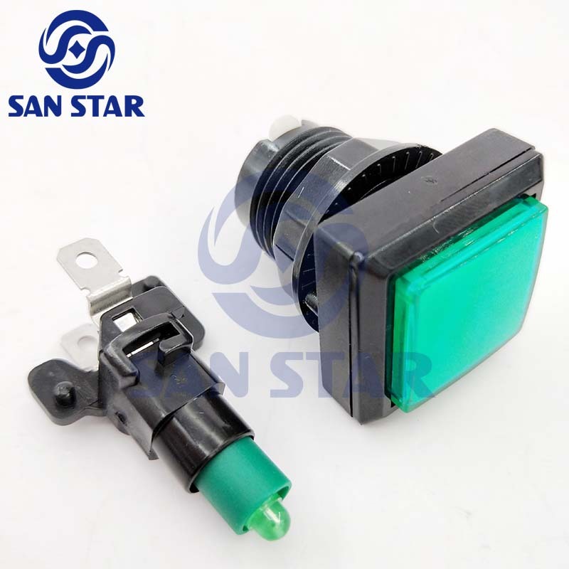 Square 32mm Illuminated Arcade Button