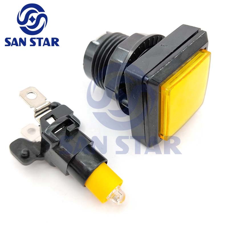 Square 32mm Illuminated Arcade Button