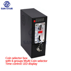 Metal case with coin selector & time control