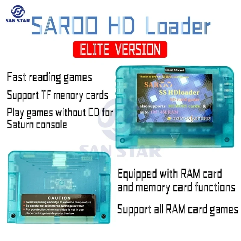 SAROO HDLoader Cartridge Fast Reading Sega Saturn Games Reader Support SD Menory Cards Play Games Without CD for NEO GEO Console