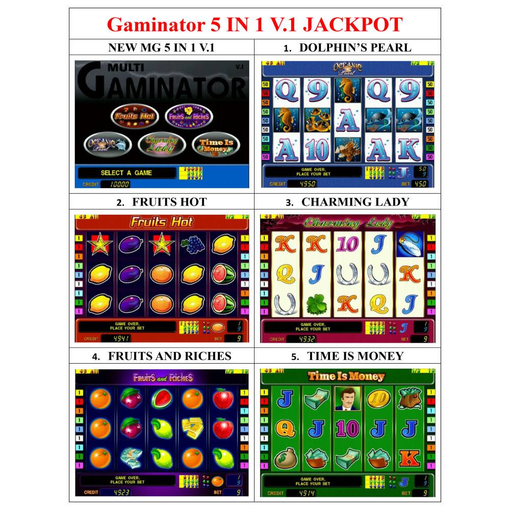 Gaminator 5 in 1 with Jackpot Yellow board