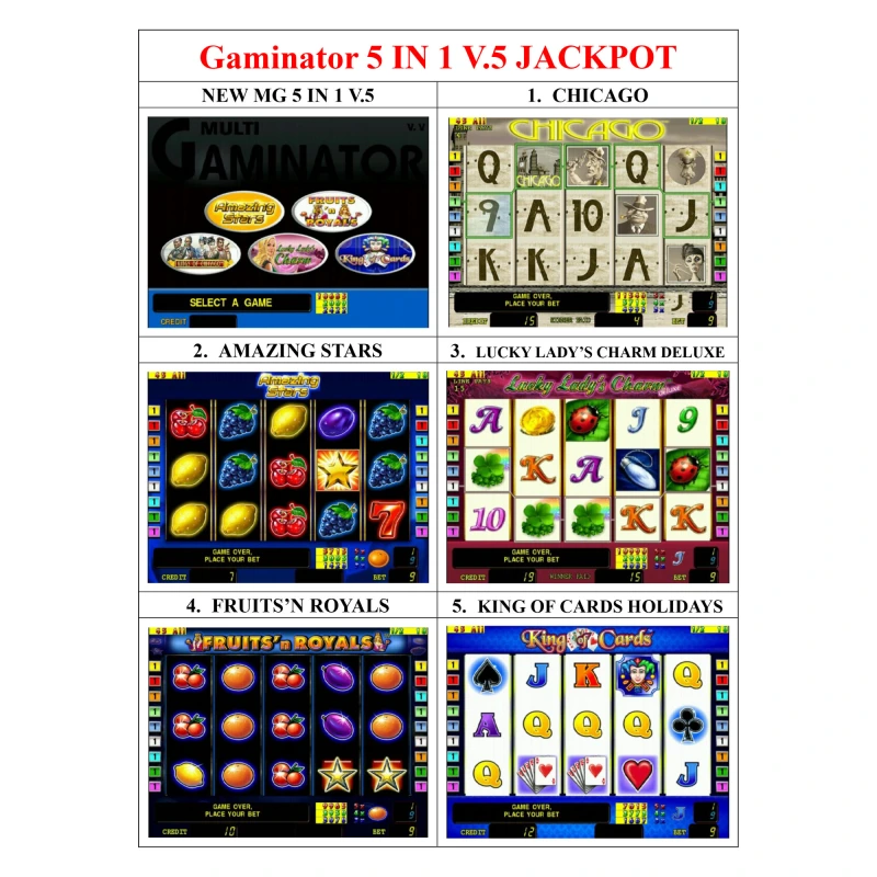 Gaminator 5 in 1 with Jackpot Yellow board
