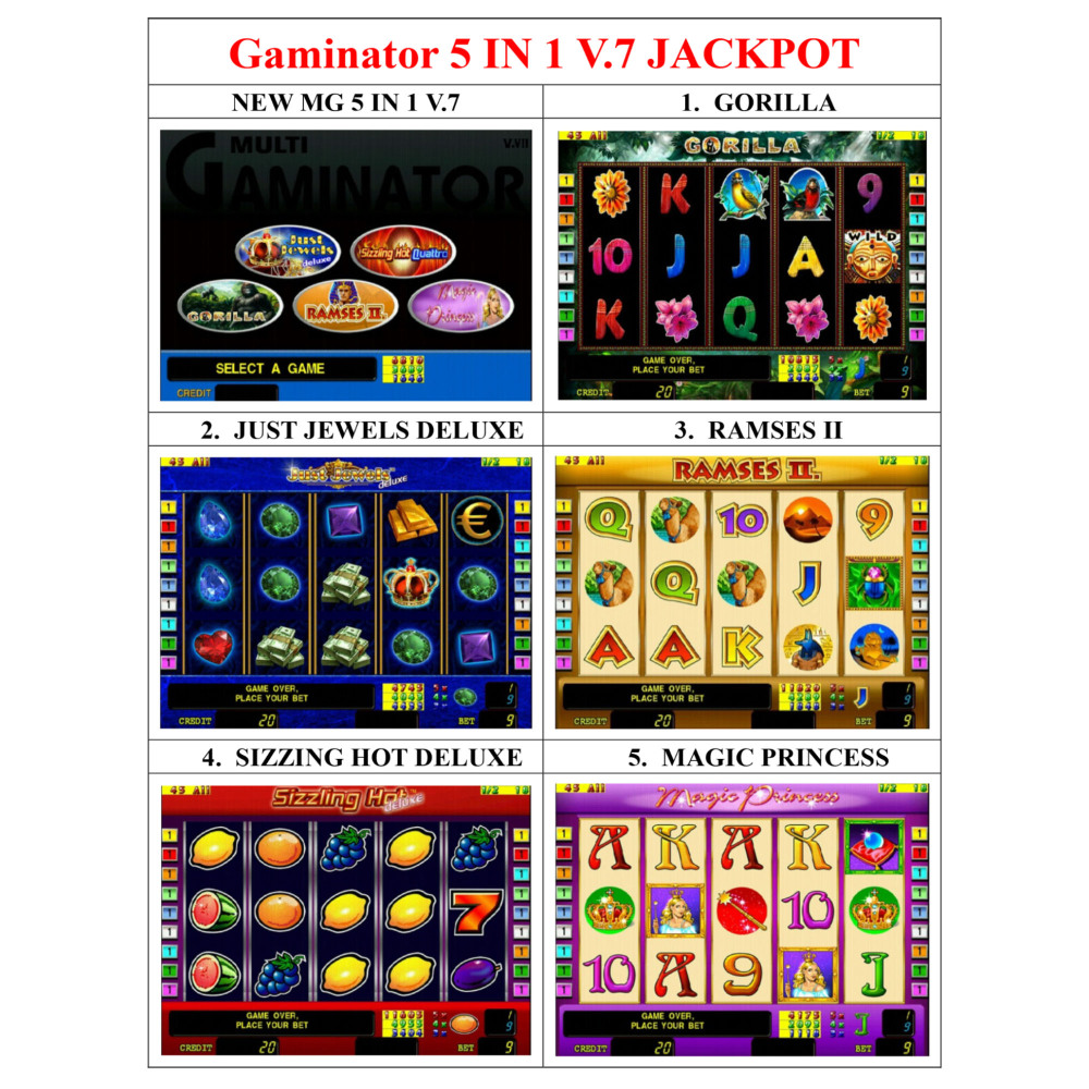 Gaminator 5 in 1 with Jackpot Yellow board