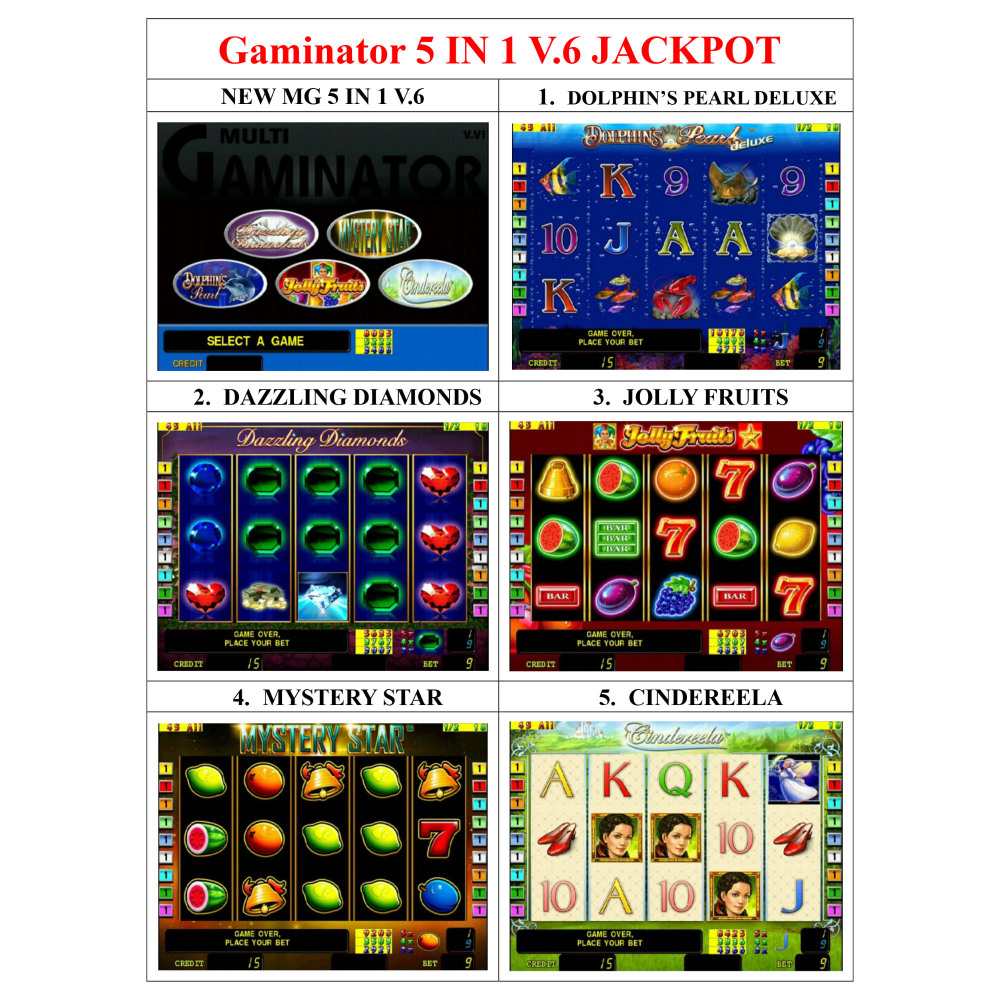 Gaminator 5 in 1 with Jackpot Yellow board