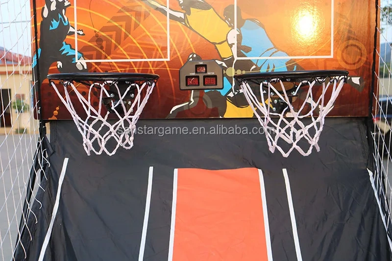 Metal Indoor Basketball Arcade Game Foldable Arcade Basketball Game Machine Basketball Hoop