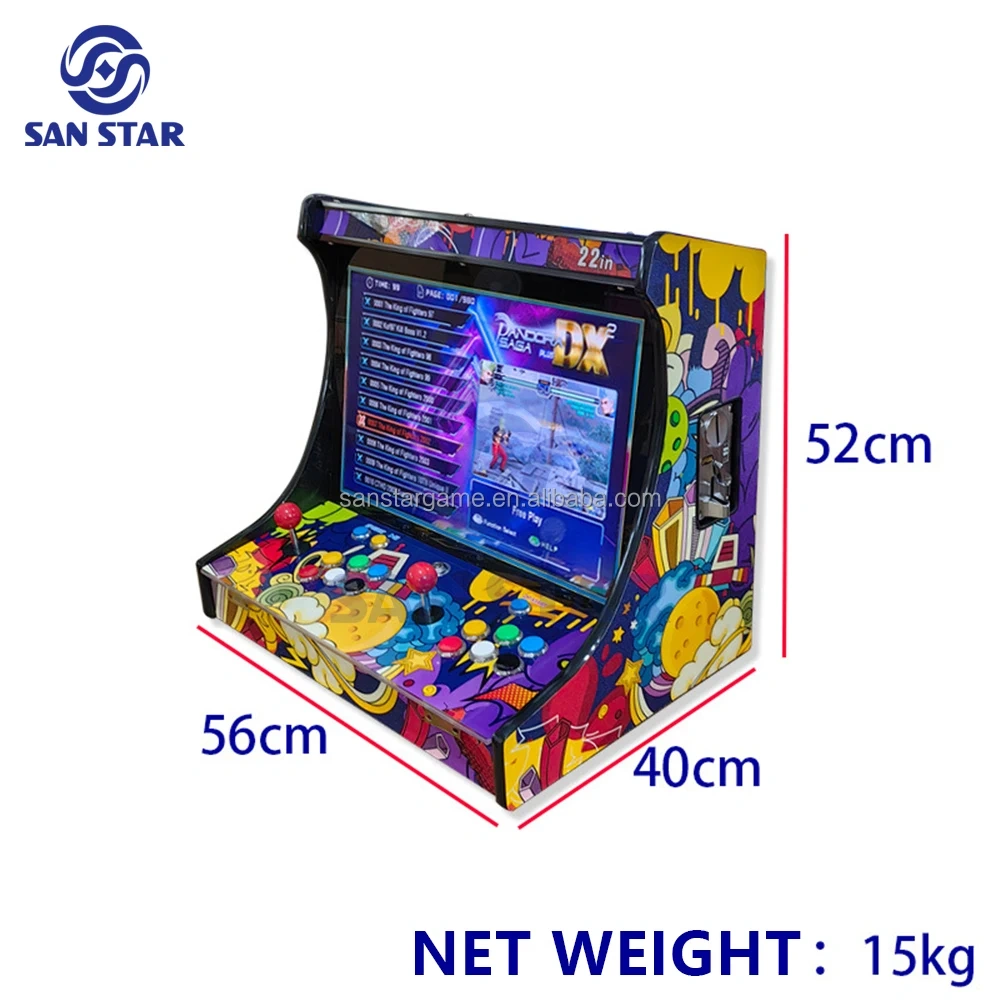 22 Inch LCD Bartop 26800 Games Pandora SAGA Box Console Tables Games Machine 2 Players Mini Arcade Video Game consoles