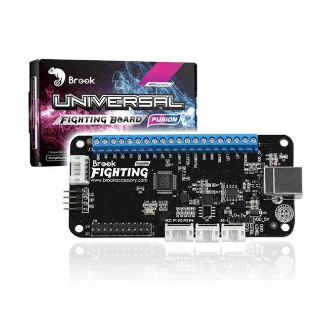 Brook 2nd Edition Upgrade UFB Universal Fighting Board Fusion with Pin-Header for PS5/Xbox Series X|S/Nintend Switch/Wii U/PC