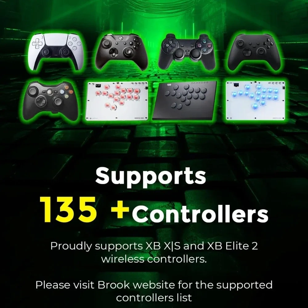Brook Wingman XB3 Converter for Xbox One/Xbox Series X|S/PC Console Wired Arcade Fight Stick Hitbox Controller Adapter