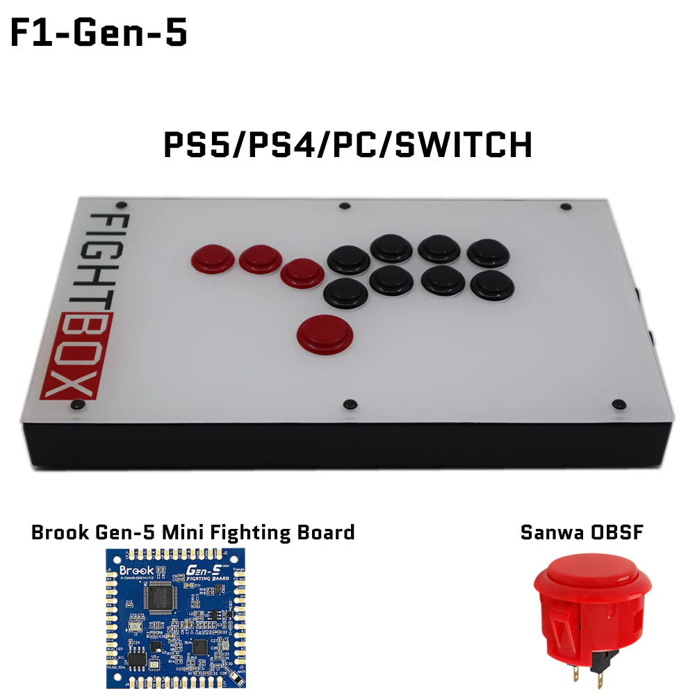 FightBox F-GEN-5 All Button Leverless Arcade Game Controller for PS5/PS4/PC/SWITCH