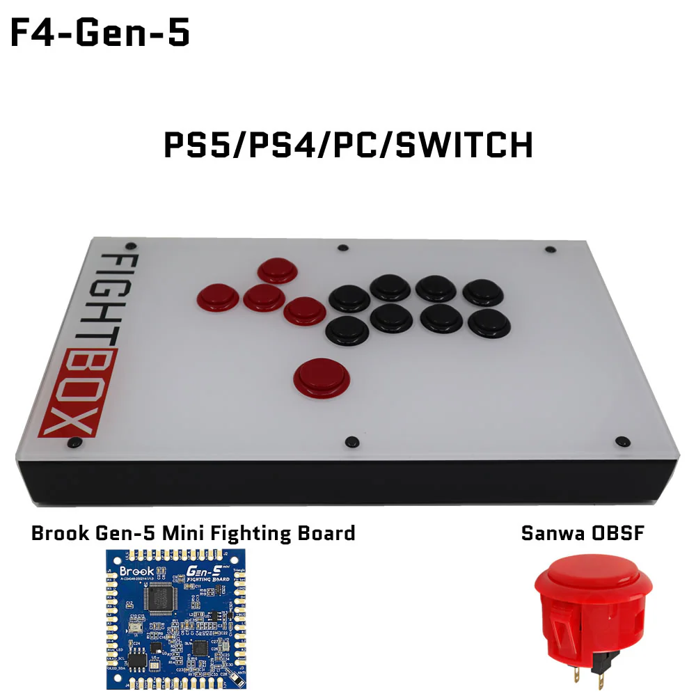 FightBox F-GEN-5 All Button Leverless Arcade Game Controller for PS5/PS4/PC/SWITCH